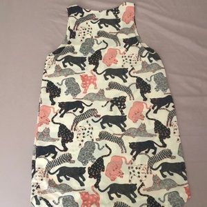 H&M big cat shift dress